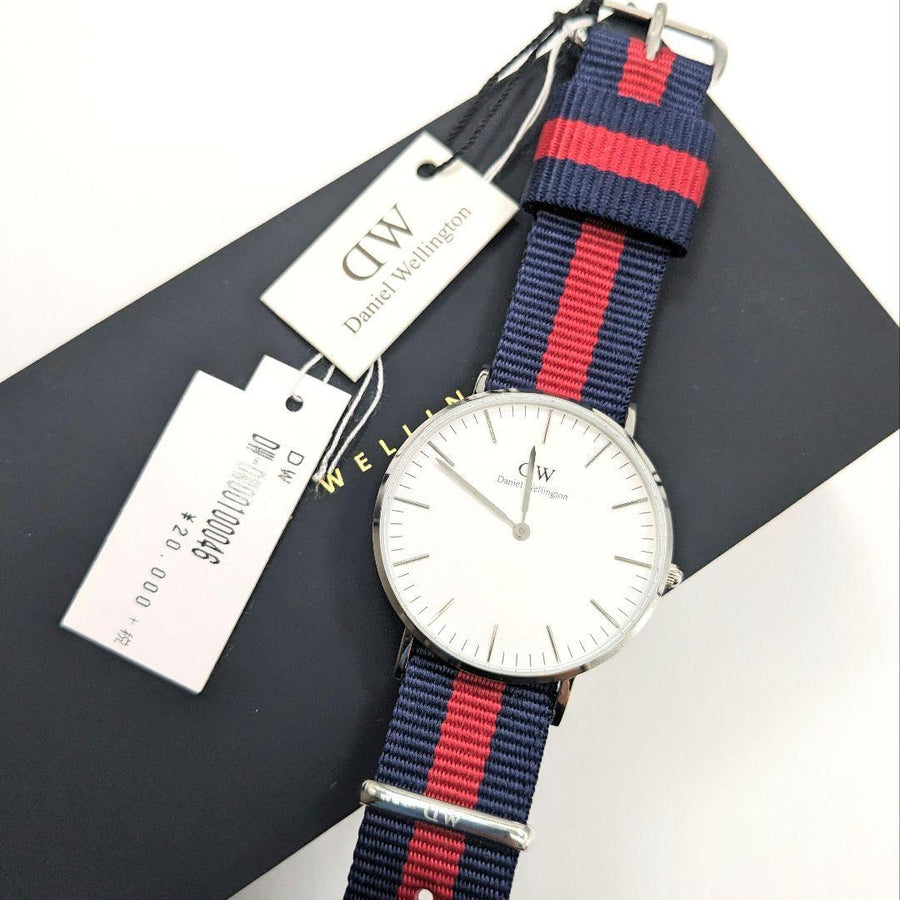 Daniel Wellington Classic Oxford White Dial Two Tone NATO Strap Watch For Women - DW00100046