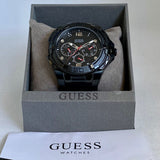 Guess Genesis Quartz Black Dial Black Silicone Strap Watch For Men - W1254G2