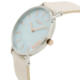 Coach Perry Blue Mother of Pearl Dial White Leather Strap Watch for Women - 14503270