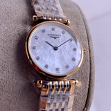 Longines La Grande Classique De Longines Diamonds Mother of Pearl Dial Two Tone Mesh Bracelet Watch for Women - L4.209.1.97.7