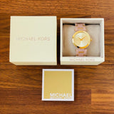 Michael Kors Delray Rose Gold Dial Pink Steel Strap Watch for Women - MK4316