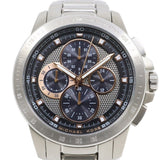 Michael Kors Ryker Chronograph Black Dial Silver Steel Strap Watch For Men - MK8528