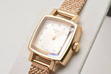 Tissot Lovely Square Lady Quartz Rose Gold Dial Rose Gold Mesh Bracelet Watch For Women - T058.109.33.456.00