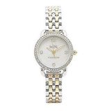 Coach Delancey Mother of Pearl White Dial Two Tone Steel Strap Watch for Women - 14502480