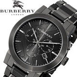 Burberry The City Grey Dial Gunmetal Grey Steel Strap Watch for Men - BU9354