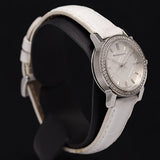 Burberry The City White Diamonds Dial White Leather Strap Watch for Women - BU9221