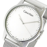 Calvin Klein City Chronograph White Dial Silver Mesh Bracelet Watch for Men - K2G2G126