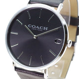 Coach Charles Black Dial Black Leather Strap Watch for Men - 14602149