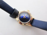 Marc Jacobs Blade Blue Dial Blue Leather Strap Watch for Women - MBM8641