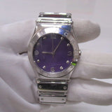 Marc Jacobs Purple Dial Silver Steel Strap Watch for Women - MBM3032