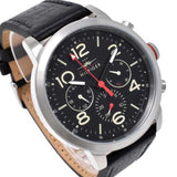 Tommy Hilfiger Jake Chronograph Black Dial Black Leather Strap Watch for Men - 1791232