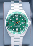 Tag Heuer Formula 1 Men’s Quartz Swiss Made Silver Stainless Steel Green Dial 43mm Watch WAZ1017.BA0842