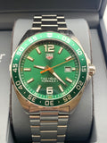 Tag Heuer Formula 1 Men’s Quartz Swiss Made Silver Stainless Steel Green Dial 43mm Watch WAZ1017.BA0842