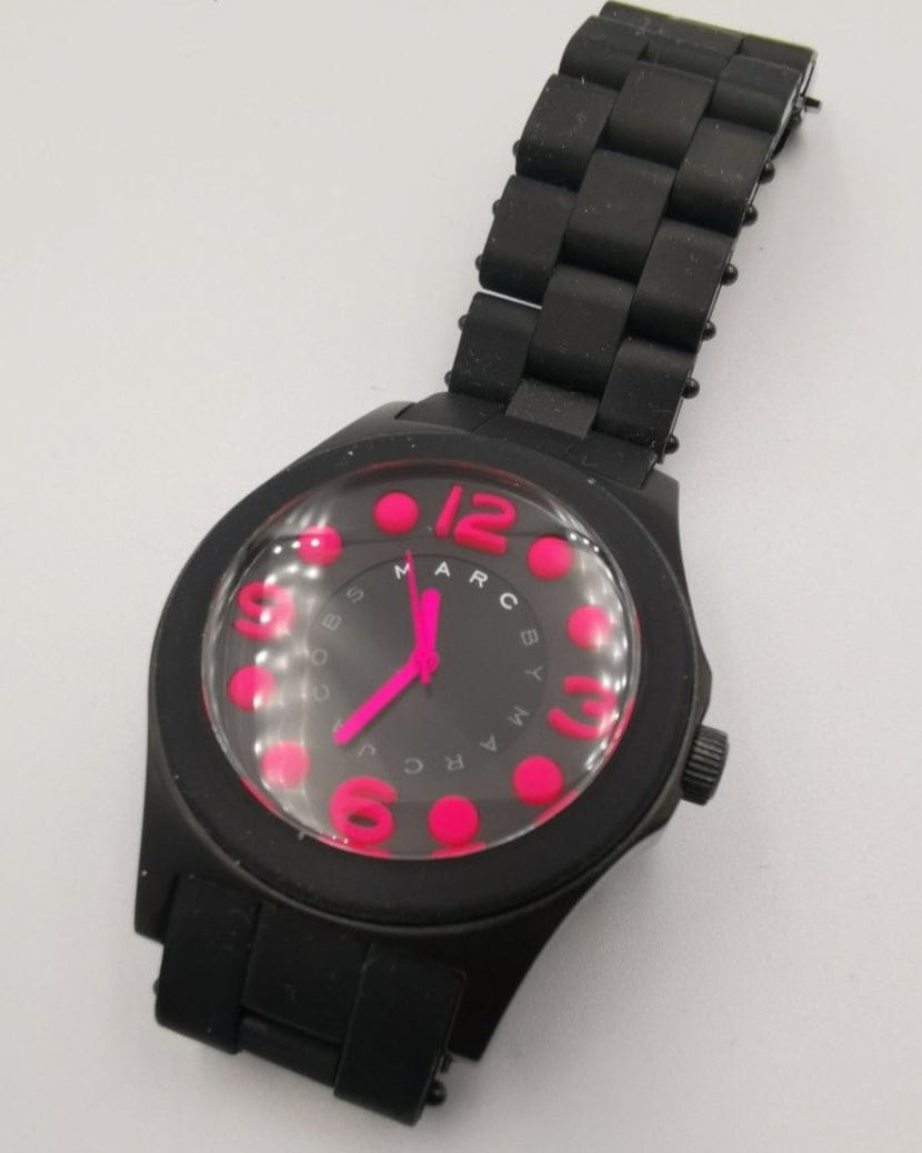 Marc Jacobs Pelly Black Dial Black Silicone Strap Watch for Women - MBM2508
