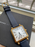 Marc Jacobs Vic Silver Dial Black Leather Strap Watch for Women - MJ1437