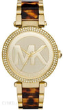 Michael Kors Parker Chronograph Gold Dial Two Tone Steel Strap Watch for Women - MK6109