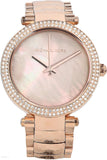 Michael Kors Parker Rose Gold Dial with Diamonds Rose Gold Steel Strap Watch for Women - MK6426