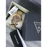 Guess BFF Multifunction Brown Dial Rose Gold Steel Strap Watch for Women - W0231L8