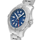 Breitling Avenger Automatic GMT 45 Blue Dial Silver Steel Strap Watch for Men - A32395101C1A1