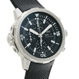 IWC Aquatimer Chronograph Black Dial Black Leather Strap Watch for Men - IW376803