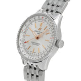 Breitling Navitimer Automatic 35 White Dial Silver Steel Strap Watch for Men - A17395F41G1A1