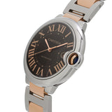 Cartier Ballon Bleu de Cartier Brown Dial Two Tone Steel Strap Watch for Men - W6920032