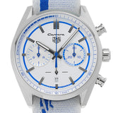 Tag Heuer Carrera Porsche RS 2.7 Automatic Chronograph White Dial White Nylon Strap Watch for Men - CBN2016.EB0275