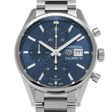 Tag Heuer Carrera Chronograph 41mm Blue Dial Silver Steel Strap Watch for Men - CBK2112.BA0715