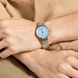 Calvin Klein Simplicity Blue Dial Silver Steel Strap Watch for Women - K432314N