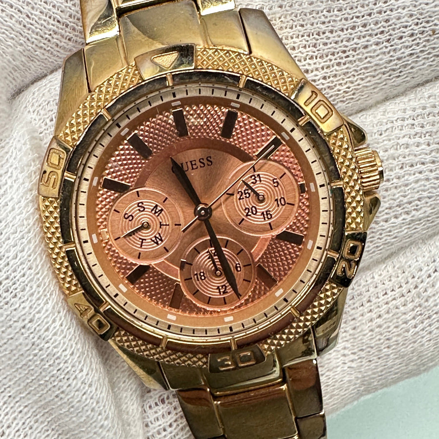 Guess Phantom Mini Rose Gold Dial Rose Gold Steel Strap Watch for Women - W0235L3