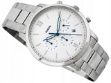 Fossil Neutra Chronograph White Dial Silver Steel Strap Watch for Men - FS5433