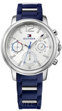 Tommy Hilfiger Claudia White Dial Blue Steel Strap Watch for Women - 1781746