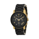 Michael Kors Runway Black Dial Black Silicone Strap Watch for Women - MK5191