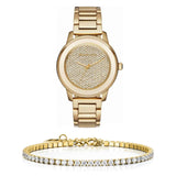 Michael Kors Kinley Gold Dial Gold Steel Strap Watch for Women - MK6209