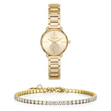 Michael Kors Portia Quartz Gold Dial Gold Steel Strap Watch For Women - MK3838