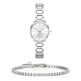 Michael Kors Portia Quartz Silver Dial Silver Steel Strap Watch For Women - MK3837