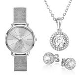 Michael Kors Portia Silver Dial Silver Mesh Bracelet Watch for Women - MK3843