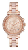 Michael Kors Sofie Chronograph Rose Gold Dial Rose Gold Steel Strap Watch For Women - MK6560