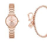 Michael Kors Portia Analog Quartz Rose Gold Dial Rose Gold Steel Strap Watch For Women - MK3839