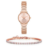 Michael Kors Portia Analog Quartz Rose Gold Dial Rose Gold Steel Strap Watch For Women - MK3839