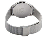 Calvin Klein Minimal Grey Dial Silver Mesh Bracelet Watch for Women - K3M2212X