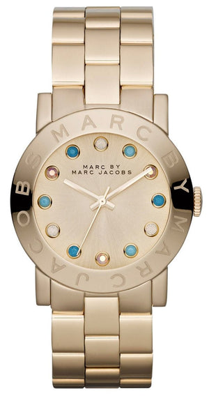 Marc Jacobs Amy Dexter Gold Dial Gold Steel Strap Watch for Women - MBM3215