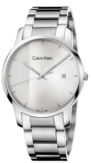 Calvin Klein City Chronograph White Dial Silver Steel Strap Watch for Men - K2G2G14X