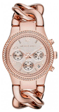 Michael Kors Runway Rose Gold Dial Rose Gold Steel Strap Watch for Women - MK3247