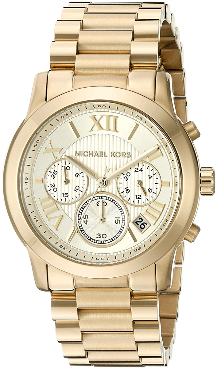 Michael Kors Cooper Gold Dial Gold Steel Strap Watch for Women - MK6274