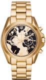 Michael Kors Bradshaw Stop Hunger Black Gold Dial Gold Steel Strap Watch for Women - MK6272