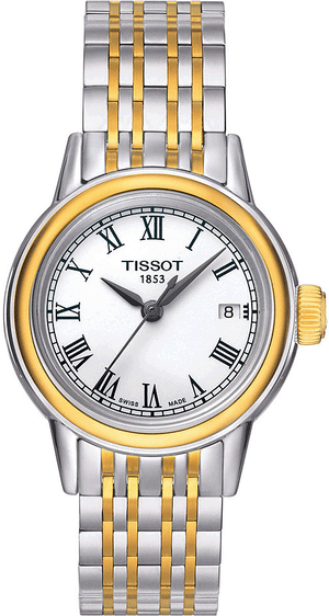 Tissot Carson Lady White Dial Two Tone Steel Strap Watch For Women - T085.210.22.013.00