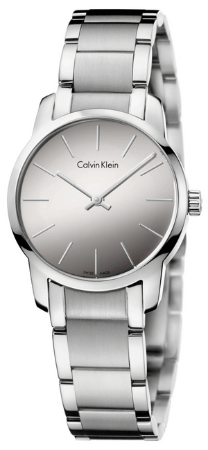 Calvin Klein City Silver Dial Silver Steel Strap Watch for Women - K2G23148