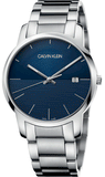 Calvin Klein City Blue Dial Silver Steel Strap Watch for Men - K2G2G14Q