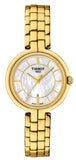 Tissot Flamingo Mother of Pearl Dial Gold Steel Strap Watch For Women - T094.210.33.111.00